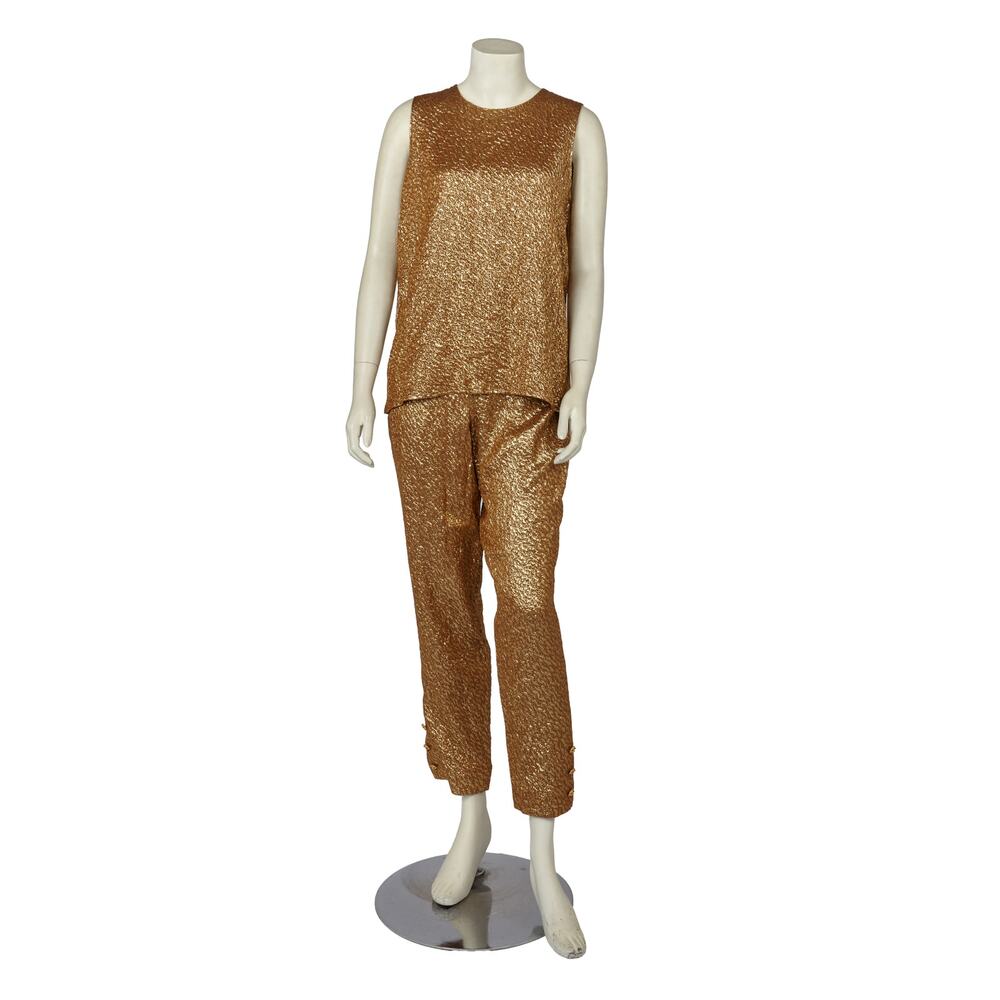 Chanel gold lurex cloqué ensemble